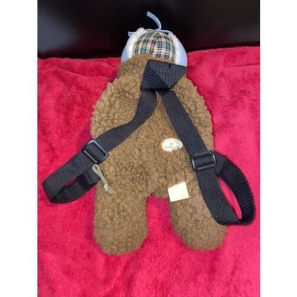 Vintage Hallmark 13” Groundhog w/ plaid hat plush toddler backpack - Picture 5 of 8